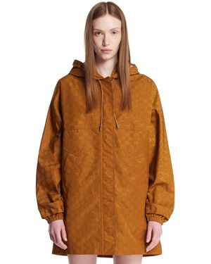 Gucci Gg Fabric Hooded Jacket - Brown