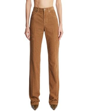 Saint Laurent Pantaloni Clyde A Coste Marroni - Neutro