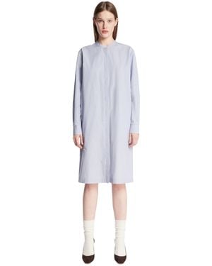 The Row Cotton Chemisier Dress - Blue