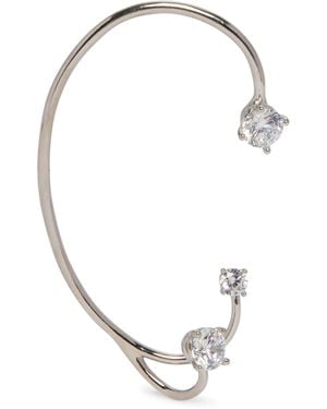 Panconesi Three Point Ear Cuff Argentato - Bianco