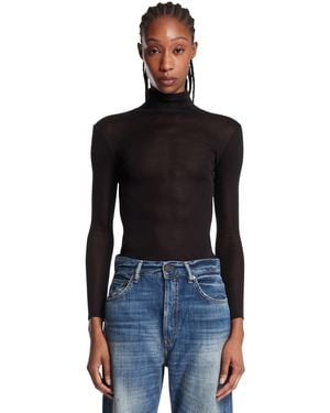 Diana Milkanova Studio Sheer Silk Top - Black