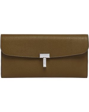 TOTEME T-Lock Leather Wallet - Natural