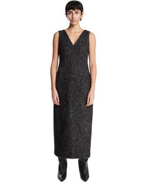 The Row Wool Midi Dress - Black
