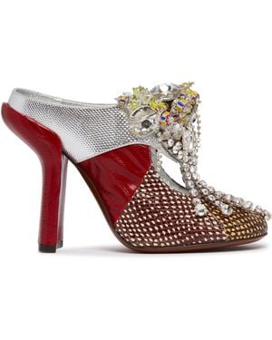 Dries Van Noten Precious Mules - Red