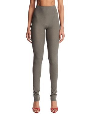 ARMARIUM Ribbed Viscose Leggings - Grey