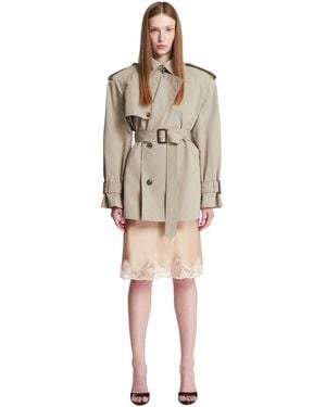 Wardrobe NYC Oversized Short Trench - Natural