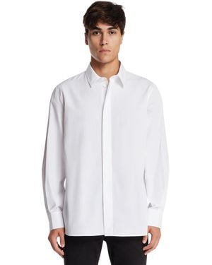 Saint Laurent Cotton Shirt With Logo - White