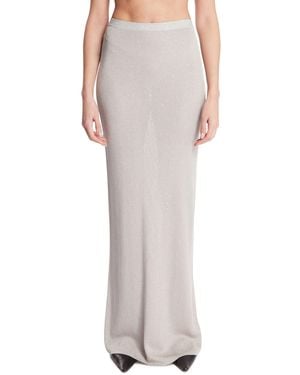 Tom Ford Long Skirt With Micro Sequins - Metallic