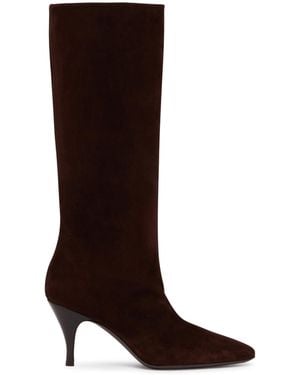 Herbert Levine Suede Silhouette Boots - Brown