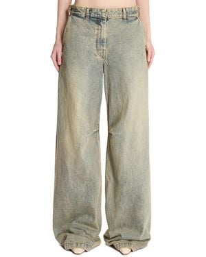 Entire studios Dem Wide-Leg High-Waisted Jeans - Green