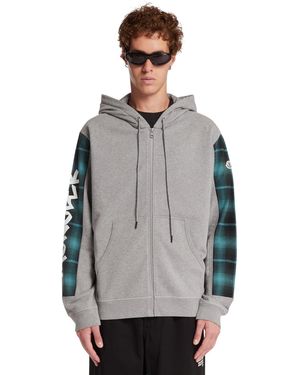 Moncler Genius Logo Zip-Up Hoodie - Grey