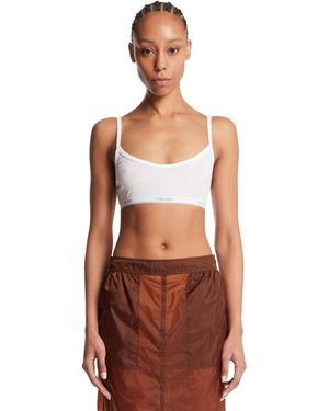 Calvin Klein Logo Brassiere Top - White