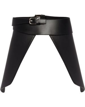 The Row Leather Belt With Removable Panels - Black