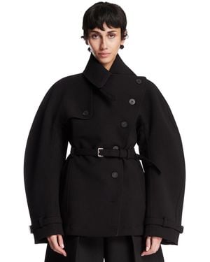 Jacquemus The Short Ovalo Trench Coat - Black