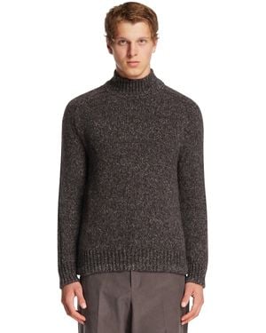 Brioni Cashmere And Silk Jumper - Black