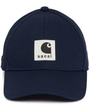 Sacai X Carhartt Wip Cappellino Con Logo Blu