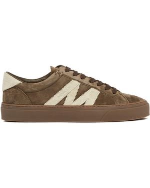 Moncler Monaco2 Lace-Up Trainers - Brown