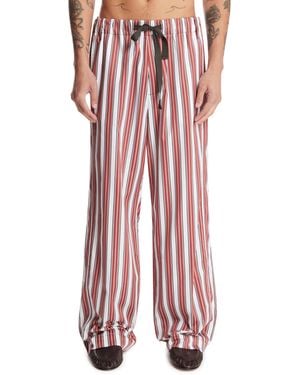 Sanderlak Boardroom Striped Oversized Trousers - Red