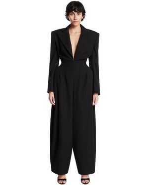 Magda Butrym Tuxedo Jumpsuit - Black