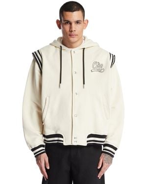 Off-White c/o Virgil Abloh Felpa Varsity Bianca - Bianco
