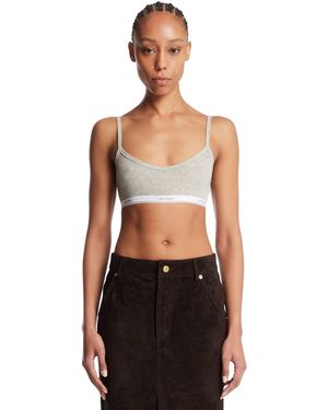 Calvin Klein Logo Brassiere Top - Black