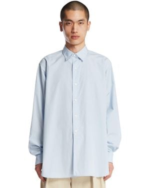 The Row Light Melchior Cotton Shirt - Blue