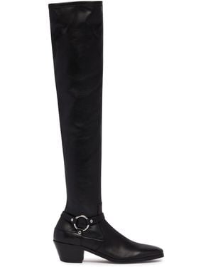 Tom Ford Leather High Boots - Black