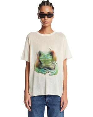 Adrian Cashmere Froggy T-Shirt - Green