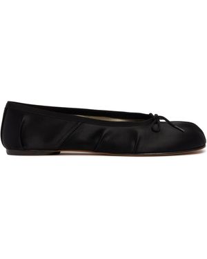 Maison Margiela Tabi Satin Ballet Flats - Black