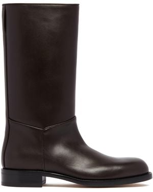The Row Nobilis Leather Riding Boots - Black