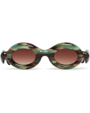 Paloceras Pebble Safari Tortoise Rx Sunglasses - Green