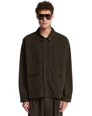 Massimo Osti Studio Cotton Overshirt - Black