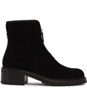 The Row Nobilis Suede Pull-On Boots - Black
