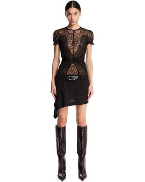 The Attico Lace Top - Black