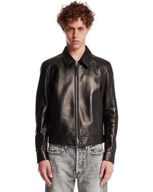 Tom Ford Leather Zip Jacket - Black