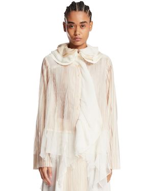 Caroline Hu Camicia Plissettata - Bianco