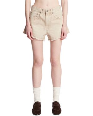 R13 Frayed Shorts - Natural