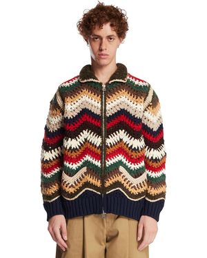 Sacai Crochet Jumper - Red