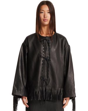 By Malene Birger Leather Jacket - Black