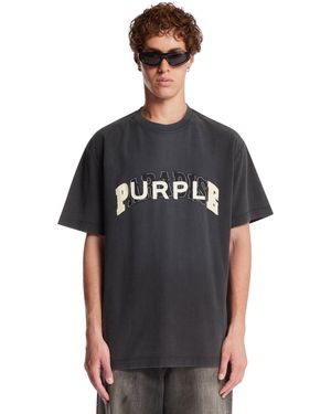 Purple Denim Logo T-Shirt - Black