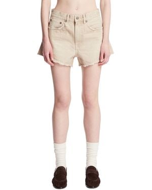 R13 Frayed Shorts - Natural