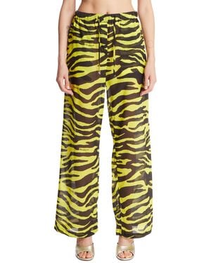 The Attico And Zebra-Print Trousers - Yellow