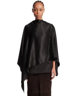Bottega Veneta Fluid Silk Satin Top - Black