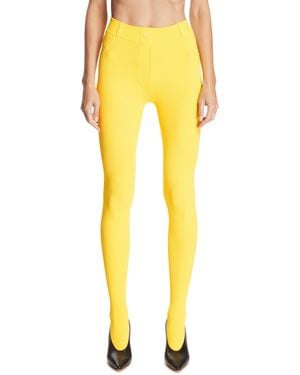Loewe Viscose Blend Leggings - Yellow
