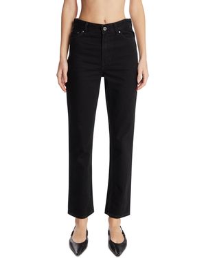 TOTEME Cropped Straight-Leg Jeans - Black