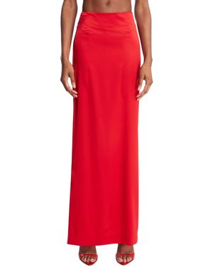 ARMARIUM Silk Long Skirt - Red