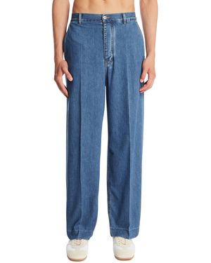 Bottega Veneta Cotton Denim Trousers - Blue