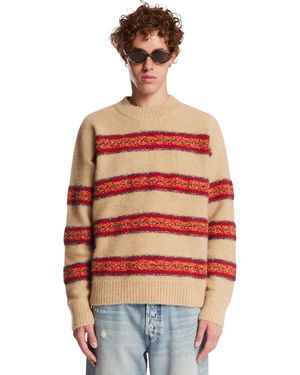 Dries Van Noten Striped Jumper - Red