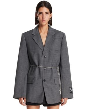 Alexander Wang Blazer Con Orlo A Vivo Grigio