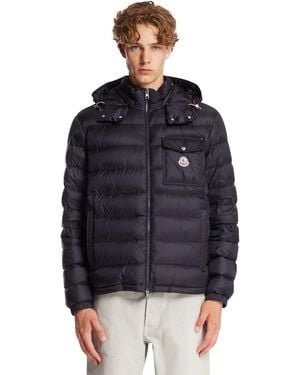 Moncler Verith Hooded Short Down Jacket - Blue